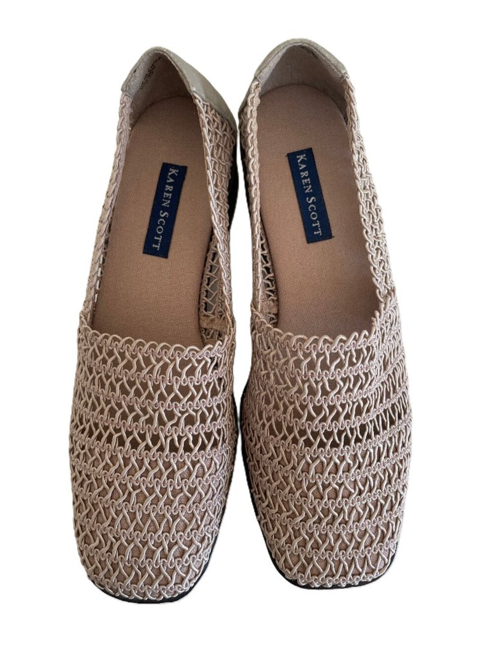 Karen Scott "Bayside" Soft Step Loafer Taupe Mesh 1" Heel Size 7M